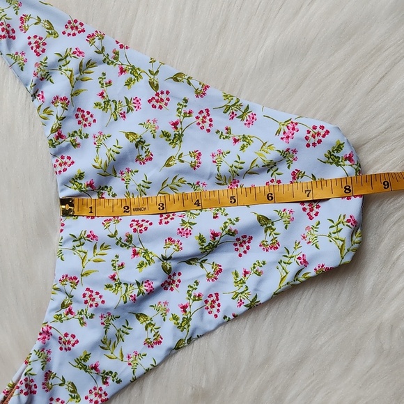 J. CREW Curved-Waist Cheeky Bikini Bottom Cloud Meadow Floral Women's SMALL NWT - Picture 7 of 12